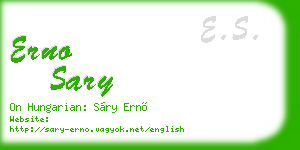 erno sary business card